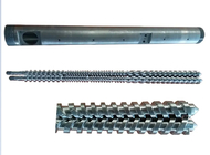 Bimetallic / Nitrided Conical Twin Extruder Screws And Barrels Cho WPC PVC PE Công nghiệp