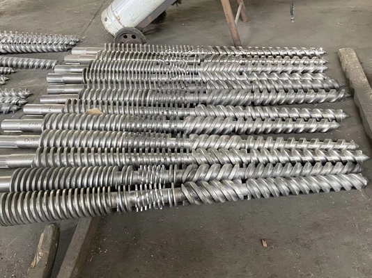 Ống uPVC 65/132 Thùng trục vít đôi hình nón với lớp lưỡng kim