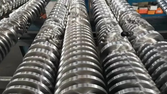 92/188 Thùng trục vít đôi hình nón đầu ra cao cho phụ tùng máy đùn