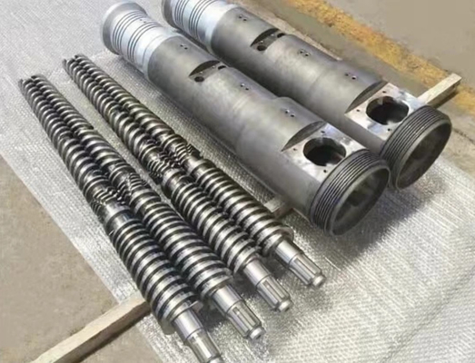 Vít đôi hình nón 38CrMoAl và thùng 65/132 cho hồ sơ ống nhựa PVC WPC Spc