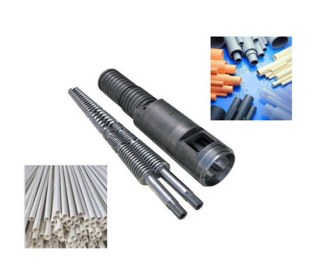 Thùng trục vít đôi hình nón cho máy đùn đường ống PVC 80/156 65/132 55/110 50/105