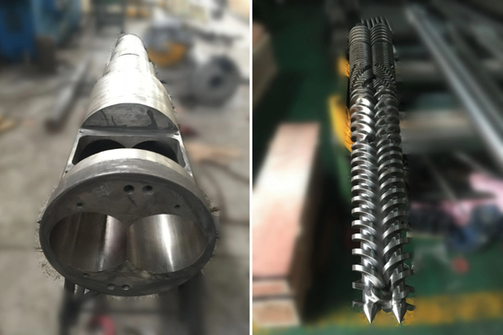 Thùng trục vít đôi hình nón cho máy đùn đường ống PVC 80/156 65/132 55/110 50/105