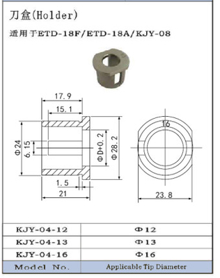 Giá đỡ lưỡi dao cho máy đầm bàn bằng khí nén KJY-04-12 KJY-04-13 KJY-04-16 Hoặc 13D và 16D