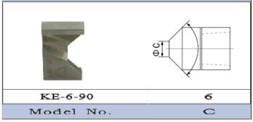 Lưỡi cắt máy cắt đầu khí nén KE-6-90 Sliver / Bề mặt màu vàng để mài nắp