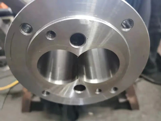 Bimetallic hợp kim PE tấm vít và thùng cho máy móc nhựa Twin screw Extruder máy phân đoạn thùng