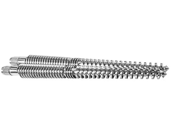 Bimetallic Nitride Conical Twin Screws WPC PVC PE Công nghiệp / Extruder Screws And Barrels