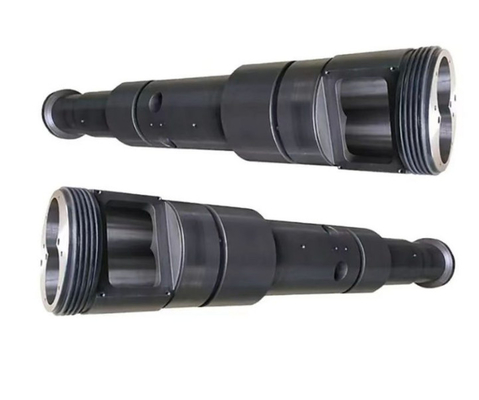 Thùng vít đôi hình nón lưỡng kim Nitrided cho ngành công nghiệp WPC PVC PE