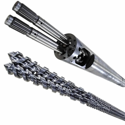 Bimetallic Nitride Conical Twin Screws WPC PVC PE Công nghiệp / Extruder Screws And Barrels