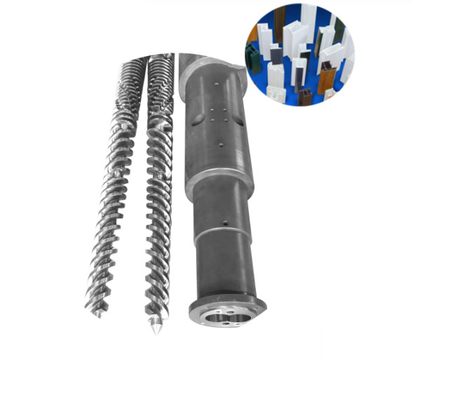 Bimetallic / Nitrided Conical Twin Extruder Screws And Barrels Cho WPC PVC PE Công nghiệp