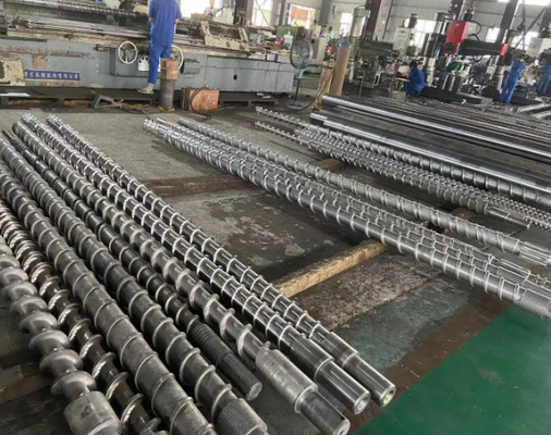 SPC sàn máy ép phụ tùng Nitrided hoặc Bimetallic thùng và vít