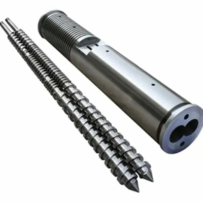 Bimetallic Nitrided conical twin screws cho WPC PVC PE Industry/ Extruder Screws And Barrels