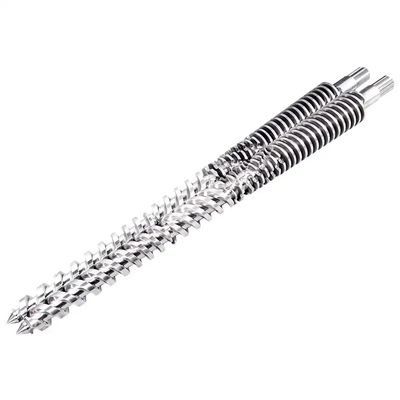 Bimetallic Nitrided conical twin screws cho WPC PVC PE Industry/ Extruder Screws And Barrels