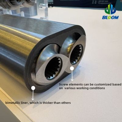 (PTR) W6 siêu hạt mịn, chống mòn thép Extruder bộ phận Twin-vít Extruder Thread phần tử thùng và trục