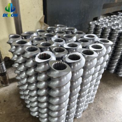 Các phần tử vít đôi chính xác cao với hợp kim 38CrMoAl CR12MoV và W6542 cho máy ép hợp chất polymer