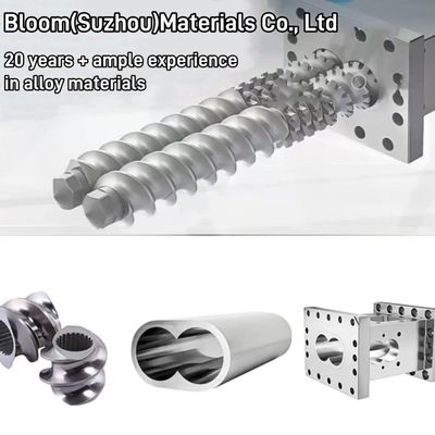 Các bộ phận trục vít đôi có độ chính xác cao để phối trộn polyme trong ngành nhựa cho máy đùn trục vít đôi song song