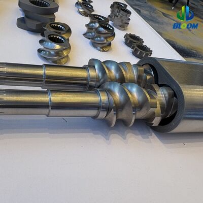 Các phân đoạn vít kim loại bimetallic chống mài mòn và ăn mòn tùy chỉnh cho các bộ phận đẩy vít đôi có công suất mô-men xoắn cao