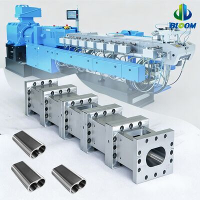 Trục vít và xi lanh đùn kim loại hai lớp hợp kim Niken với khả năng chống mài mòn và chịu nhiệt độ cao cho máy đùn nhựa PP Pet PVC ABS