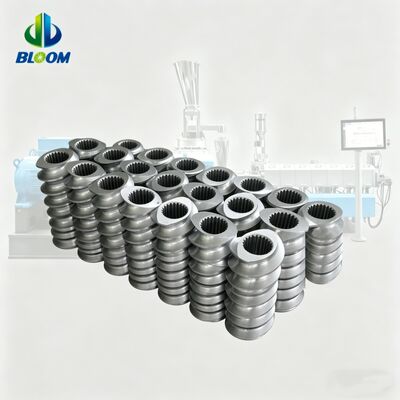 HRC 58-62 Hardness Twin Screw Extruder Screw Elements with Wear and Corrosion Resistance for WPC and PVC Processing via CNC Precision Machining