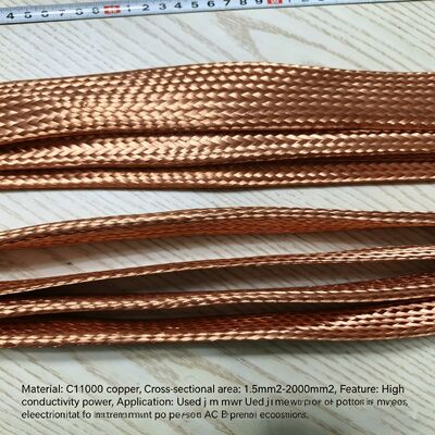 Đồng tinh khiết Nickel plated tùy chỉnh kích thước đồng đan kết nối linh hoạt cho truyền điện công nghiệp