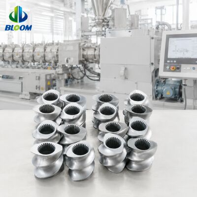Các bộ phận trục vít máy đùn trục vít đôi chống mài mòn và ăn mòn với gia công chính xác CNC và độ cứng HRC 58-62