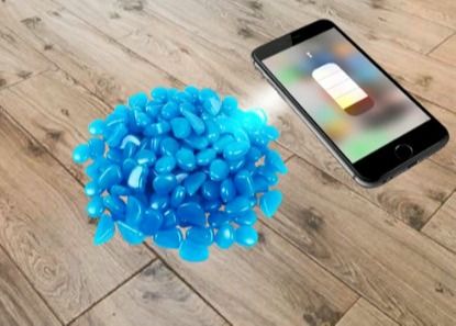 Đá cuội huỳnh quang màu xanh lam không phóng xạ để trang trí nội thất