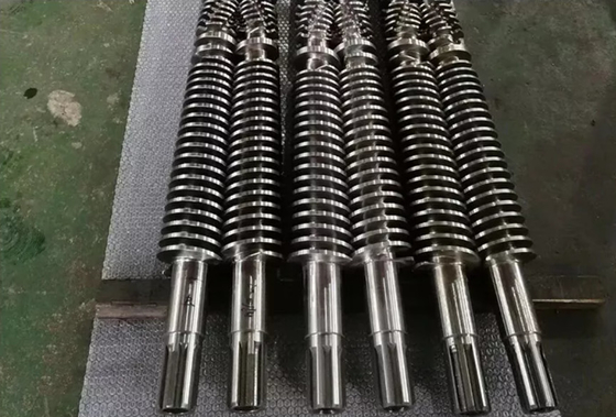 Trục vít kép hình nón lưỡng kim SKD cho ống thoát nước cấp nước UPVC