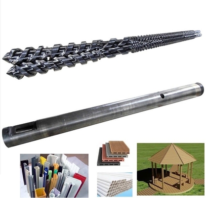 Họsohn Máy đùn trục vít và thùng cho ống nhựa PVC / Wpc / hồ sơ